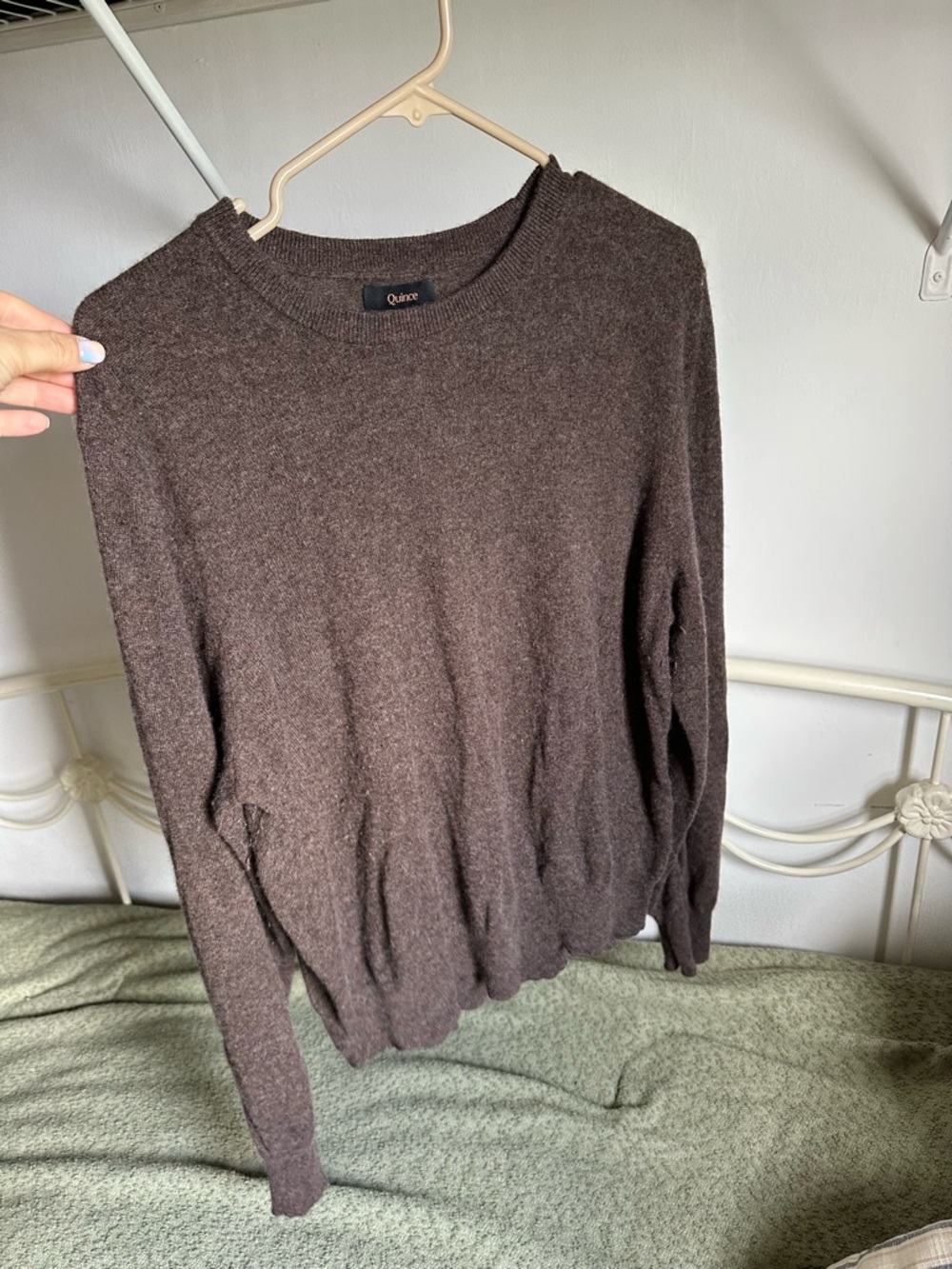 Quince Women’s Crewneck Sweater in Dark Brown
